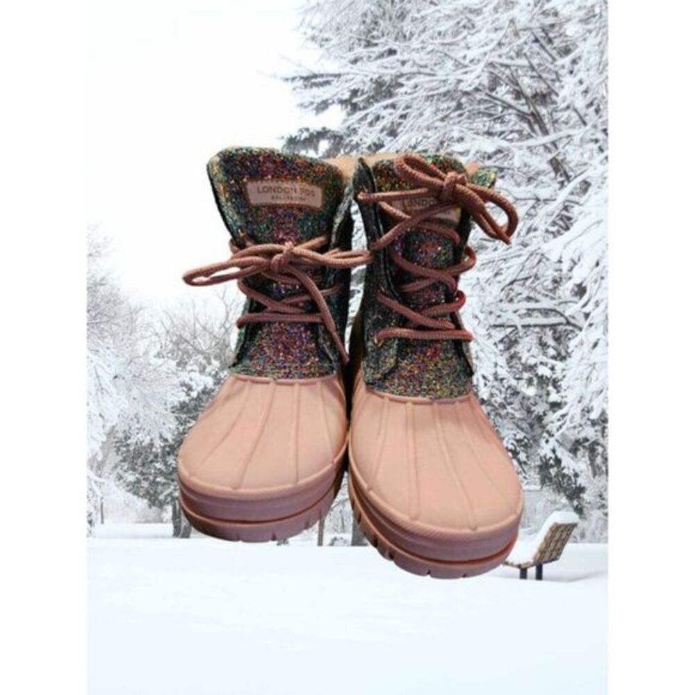 London Fog Girl's Stockport Cold Weather Warm Lined‎ Snow Boots Size 1